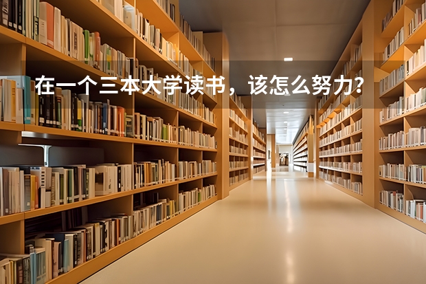 在一个三本大学读书，该怎么努力？