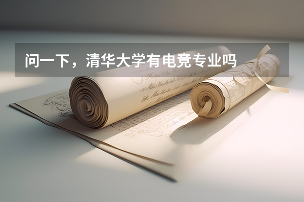 问一下,清华大学有电竞专业吗