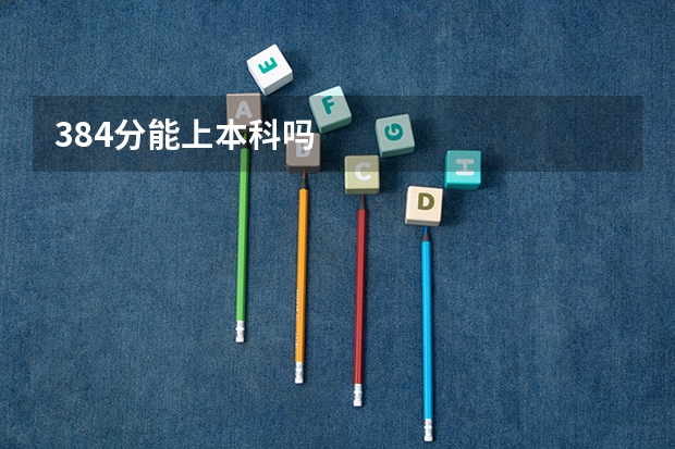 384分能上本科吗