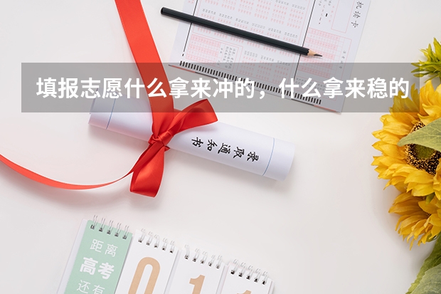 填报志愿什么拿来冲的,什么拿来稳的,我是今年理科考生考了552分,想报漳州师范的园林专业,我还怕不会进