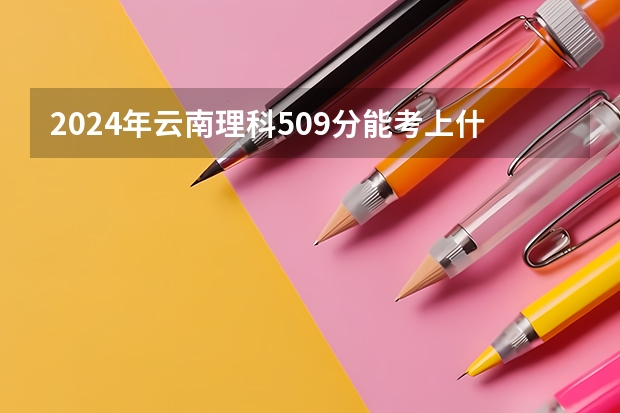 2024年云南理科509分能考上什么大学?