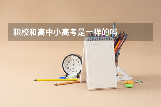 职校和高中小高考是一样的吗