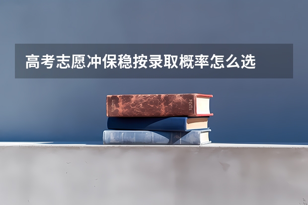 高考志愿冲保稳按录取概率怎么选