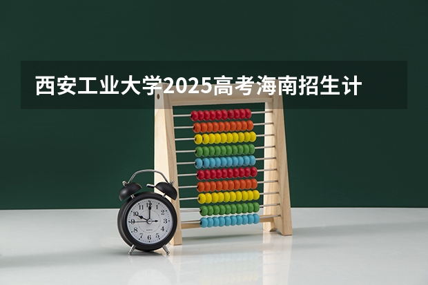西安工业大学2025高考海南招生计划