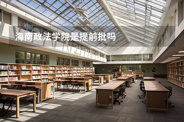海南政法学院是提前批吗
