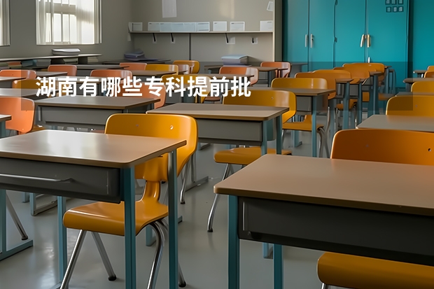 湖南有哪些专科提前批