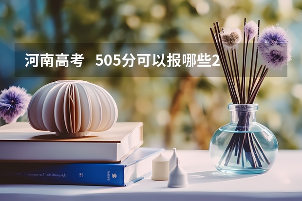 河南高考 505分可以报哪些2本学校比较保险
