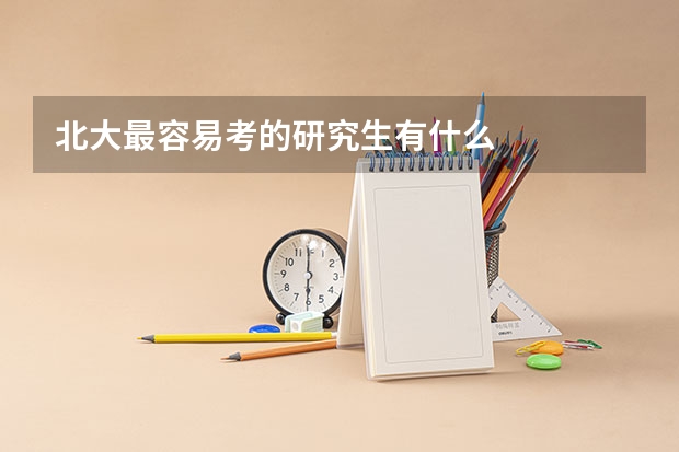 北大最容易考的研究生有什么