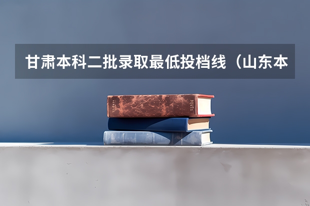甘肃本科二批录取最低投档线（山东本科普通批投档线出炉）