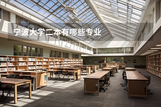 宁波大学二本有哪些专业
