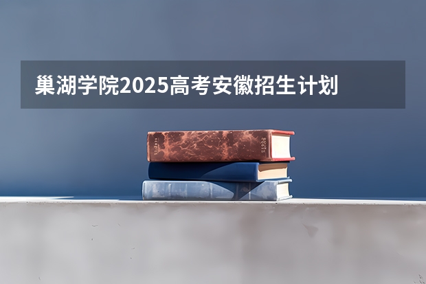 巢湖学院2025高考安徽招生计划