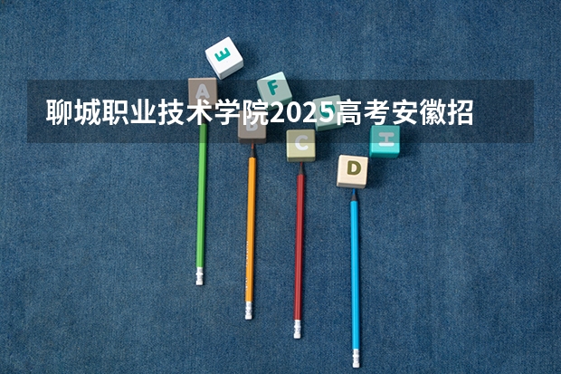 聊城职业技术学院2025高考安徽招生计划