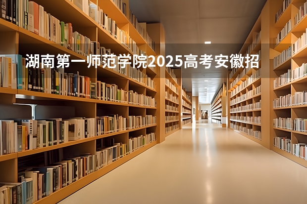 湖南第一师范学院2025高考安徽招生计划