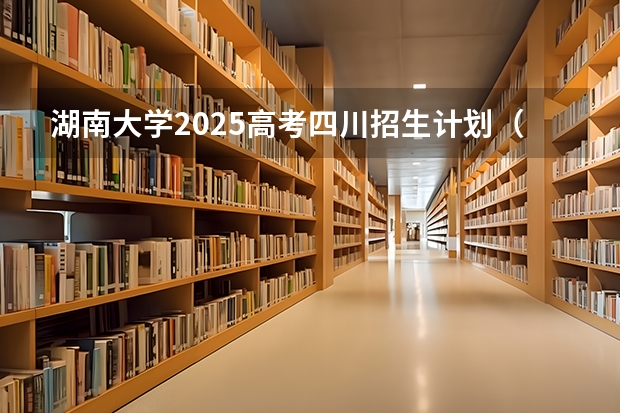 湖南大学2025高考四川招生计划（2026参考）