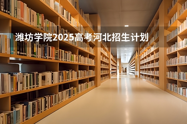 潍坊学院2025高考河北招生计划
