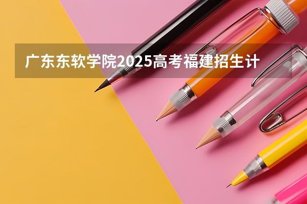 广东东软学院2025高考福建招生计划（2026参考）