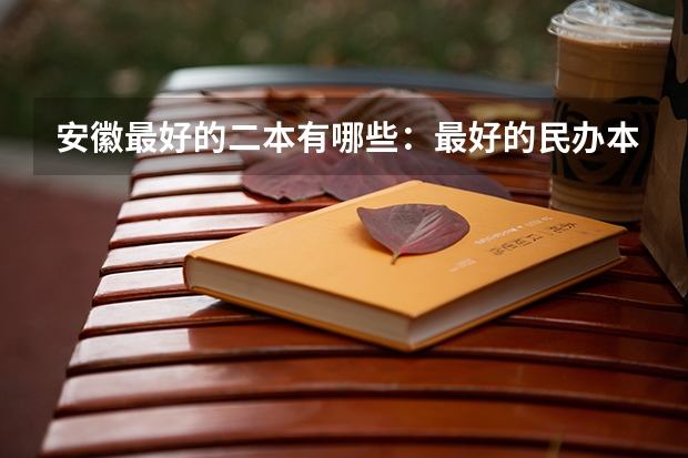 安徽最好的二本有哪些：最好的民办本科，最好的公办二本大学