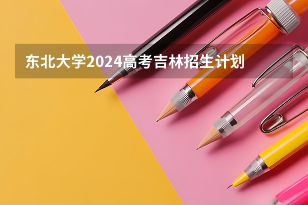 东北大学2024高考吉林招生计划
