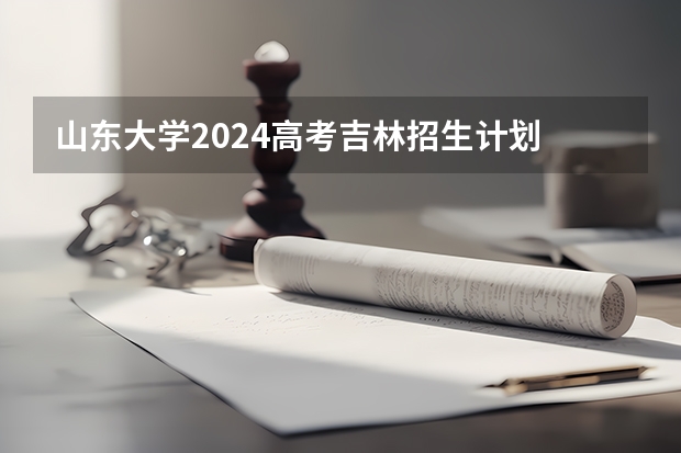 山东大学2024高考吉林招生计划