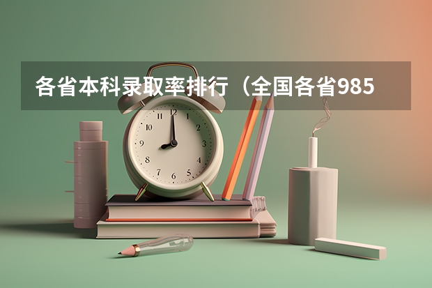 各省本科录取率排行（全国各省985、211录取率）