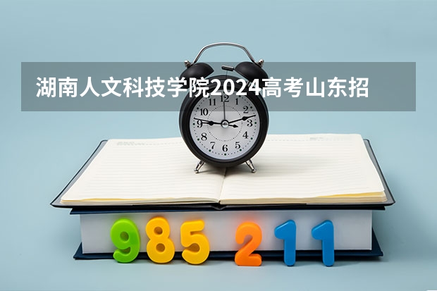 湖南人文科技学院2024高考山东招生计划