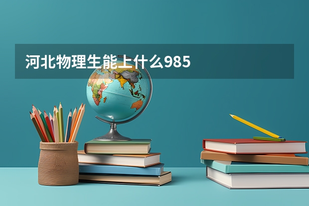 河北物理生能上什么985