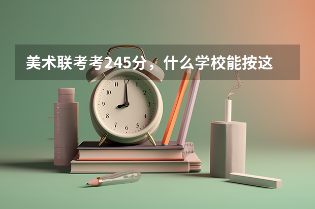 美术联考考245分，什么学校能按这个分录取