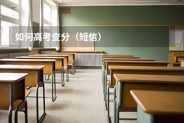 如何高考查分(短信)