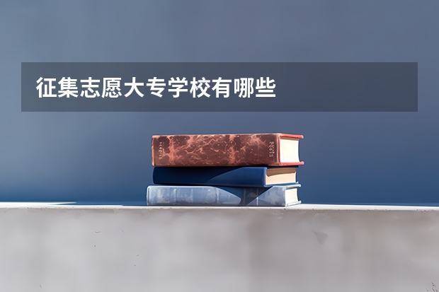 征集志愿大专学校有哪些