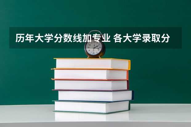 历年大学分数线加专业 各大学录取分数及各专业分数线(只要江苏分数)