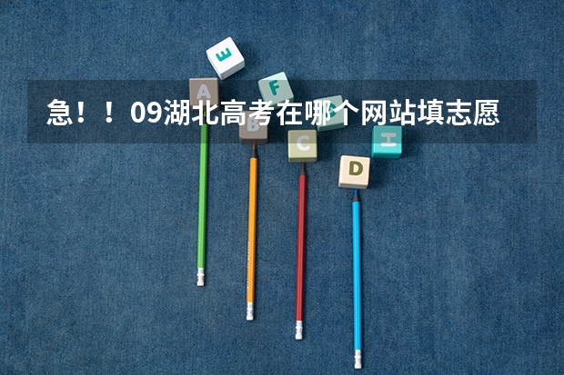 急!!09湖北高考在哪个网站填志愿 查分数