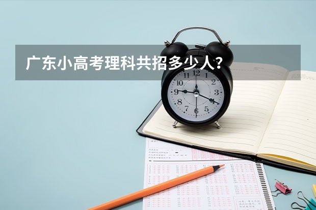 广东小高考理科共招多少人？