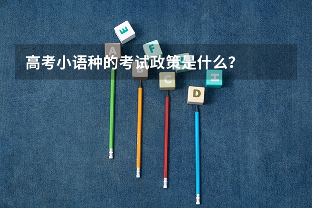 高考小语种的考试政策是什么?