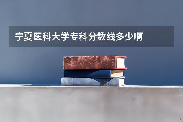 宁夏医科大学专科分数线多少啊