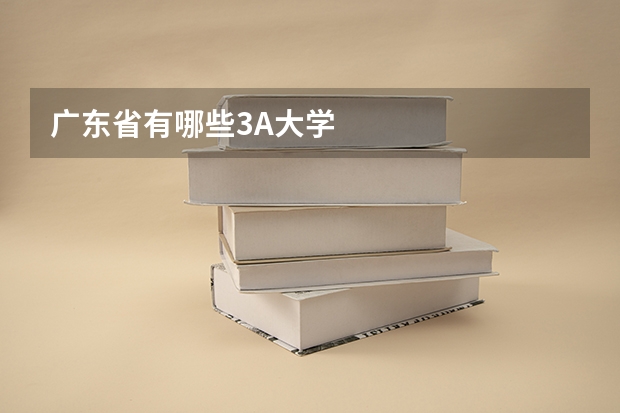 广东省有哪些3A大学