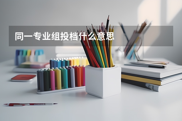 同一专业组投档什么意思