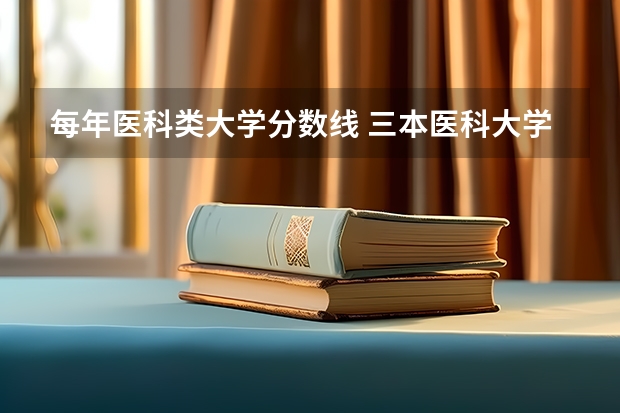 每年医科类大学分数线 三本医科大学排名及分数线