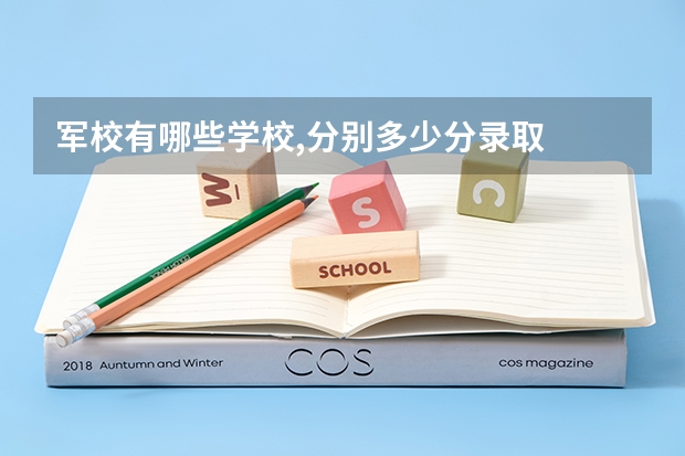 军校有哪些学校,分别多少分录取