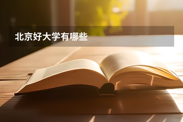 北京好大学有哪些