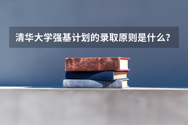 清华大学强基计划的录取原则是什么？
