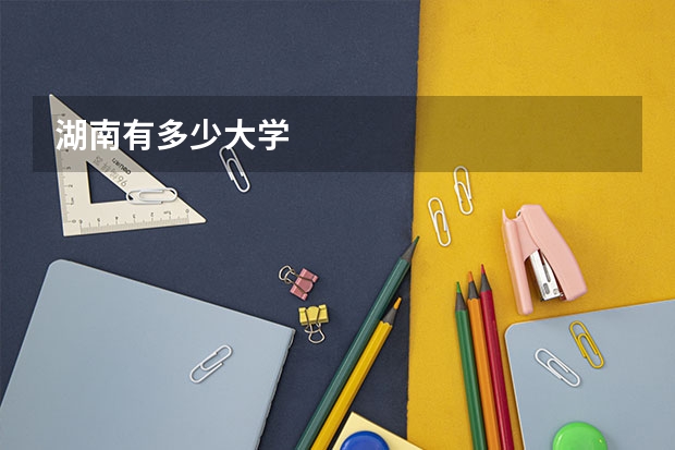 湖南有多少大学