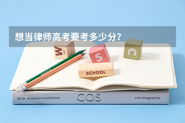 想当律师高考要考多少分?