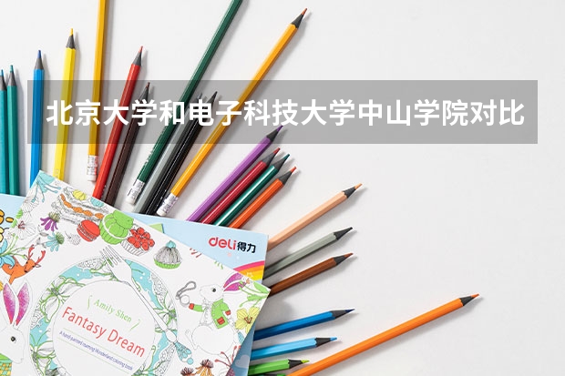 北京大学和电子科技大学中山学院对比哪个好分析