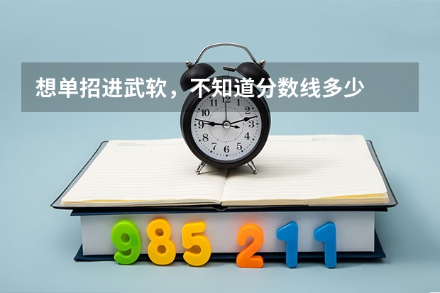 想单招进武软，不知道分数线多少