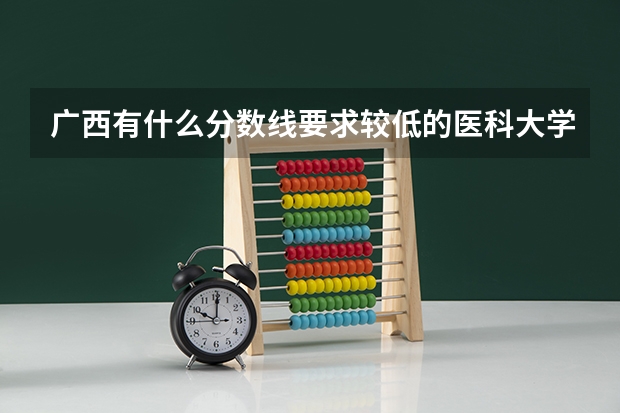 广西有什么分数线要求较低的医科大学吗？