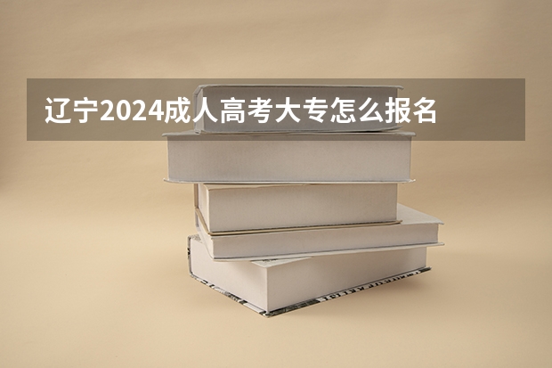 辽宁2024成人高考大专怎么报名 具体流程是什么?