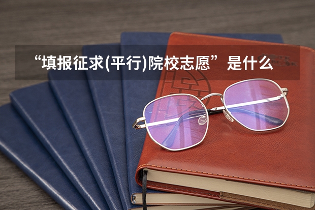 “填报征求(平行)院校志愿”是什么意思?