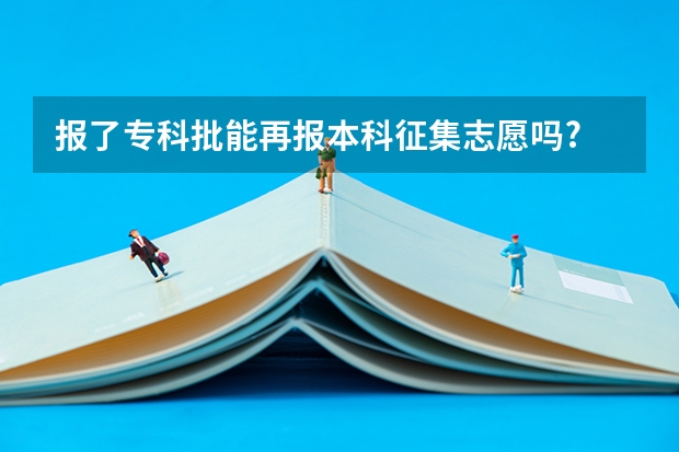 报了专科批能再报本科征集志愿吗?