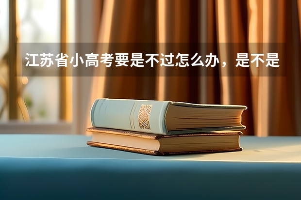 江苏省小高考要是不过怎么办，是不是不能高考了？