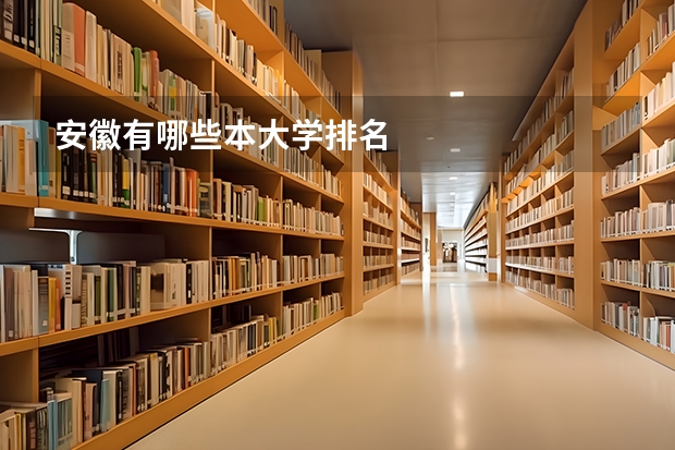 安徽有哪些本大学排名